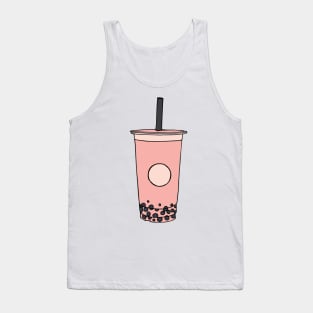 Pink Boba Bubble Tea Drink Tank Top